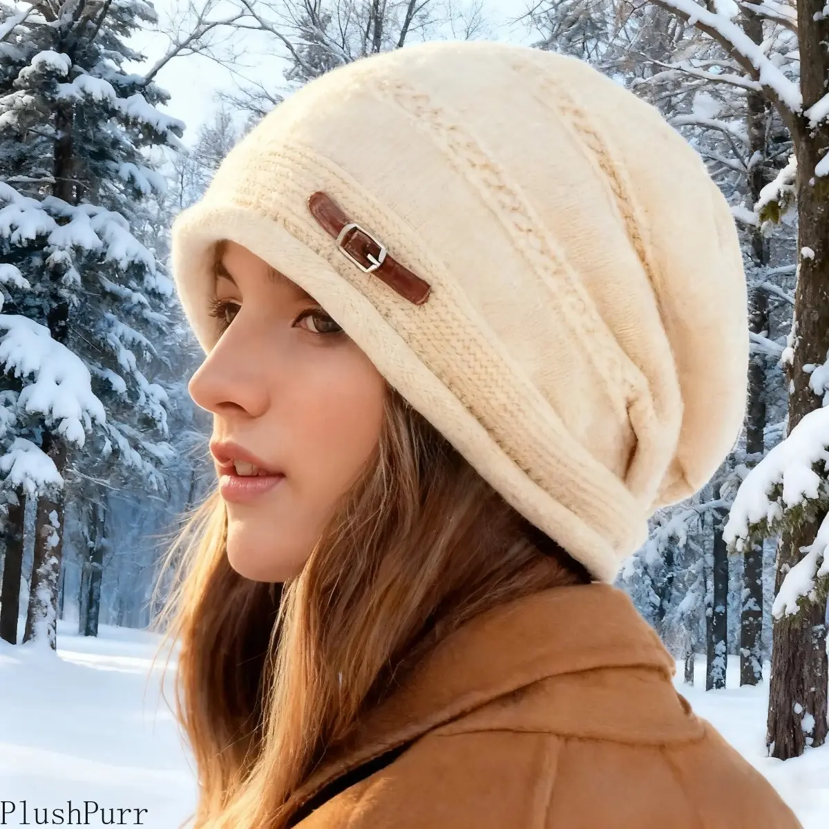 Unisex Plain Loose Beanie - Lightweight Stretchable Knit Wool Cap, Adjustable Size, Casual Unique Design, Fall/Winter Outdoor Sports Daily Headwear, Solid (summerwins tiktokshopbacktoschool)