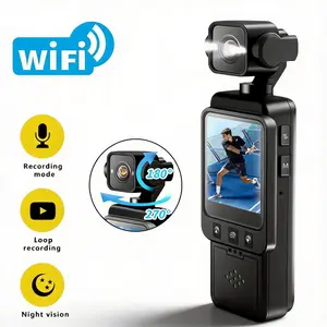 1080P Body Camera,Wearable Mini Camcorder with Night Vision & 180° Rotating Lens, Audio Recording Portable Pocket Camera for Outdoor Sport Skiing Cycling Hiking Vlog