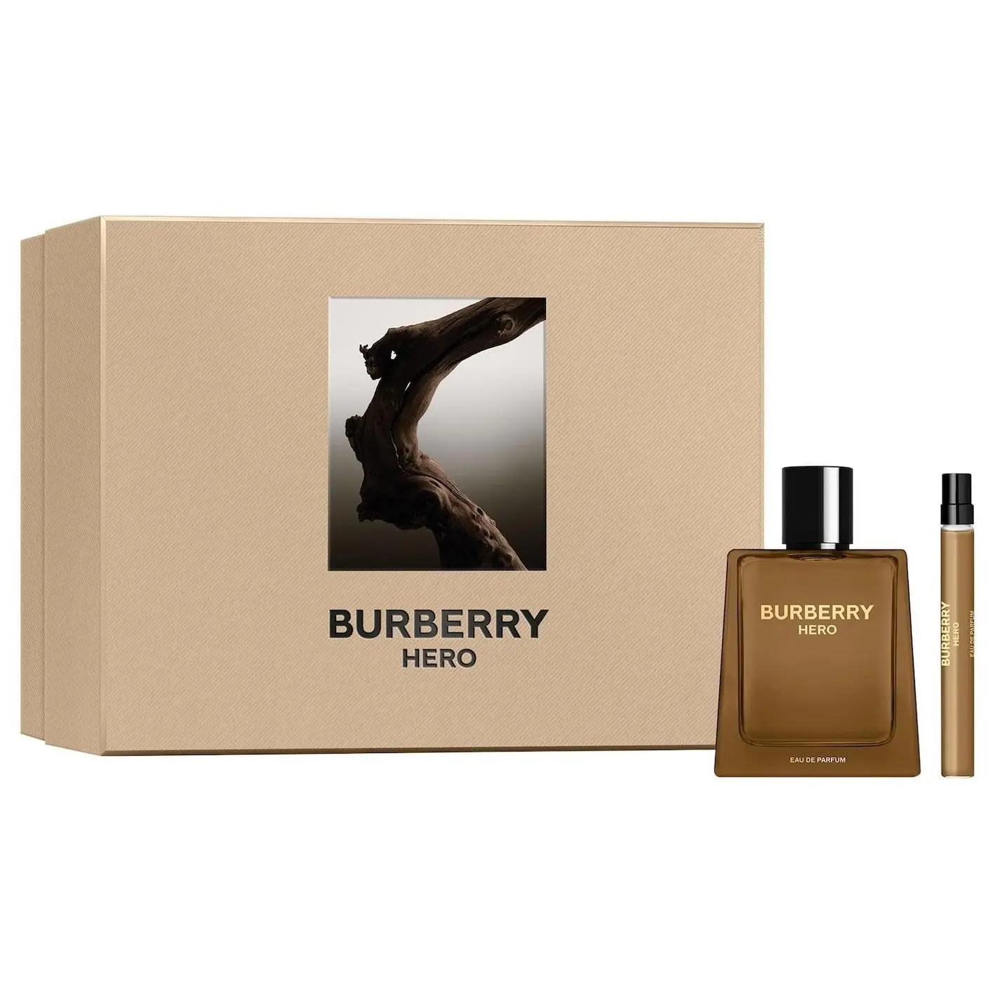 Burberry Hero 2 Pc Gift Set for Men - 3.3 oz Eau de Parfum Spray & 0.33 oz Travel Spray Luxury Fragrance Set