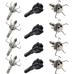 100 grain small game broadheads 12pk judo points with broadhead case small game arrow tips screwin arrowheads