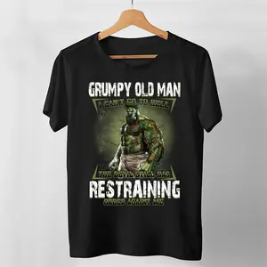 Fugocose Hulk Grumpy Old Man i Can't Go To Hell The Devil Still Has Restraining Gift Cute Shirts Love Shirt Customize T Shirt