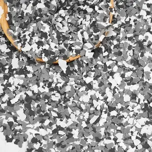 Decorative Color Chips Epoxy Floor Flakes 330 G 0.72 Lb for Garage Floor Paint Flake Concrete Paint Garage Epoxy Floor Coating Flakes Black White Gray 2-4 mm Compact Lightweight Durable Easy Application