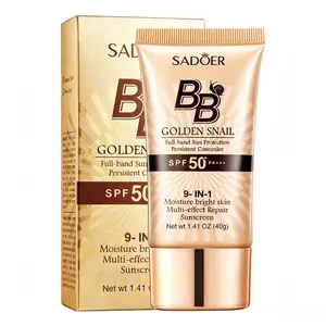 SADOER Golden Snail BB Cream - Natural Tone Moisture Brightening Concealer Foundation, 40g