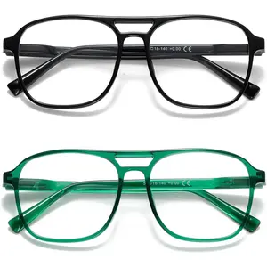 Trendy Aviator Reading Glasses for Women Men Blue Light Blocking Computer Readers Eyewear