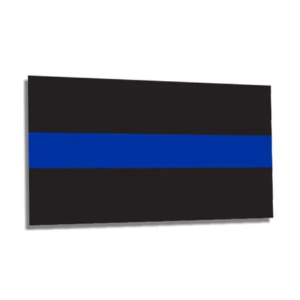 Classic Thin Blue Line Sticker - 2.5 x 4.5 Inches