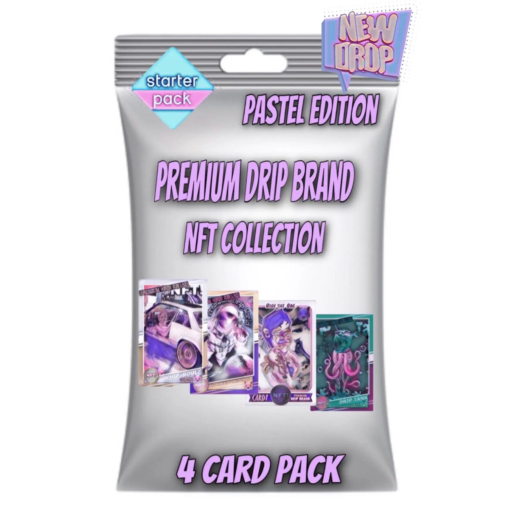 Premium Drip Brand 4Card NFT Pack