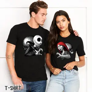 Jack And Sally Couple Tshirt Cotton Tops