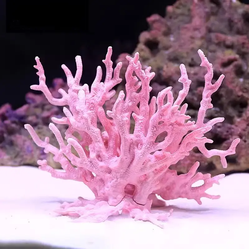 Artificial Coral Reef Decor Set for Aquarium, Marine Branch & Shell Rock Aquarium Rocks & Fake Seaweed Kit, Decorations, Low Maintenance Saltwater Tank Ornaments, Fish Tank Decor