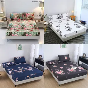 3pcs Plant Floral Print Bedding Set, Soft Comfortable, Includes Sheet and Two Pillowcases, Bedroom Essentials, Modern Style, Decorative Bedsheet Sets