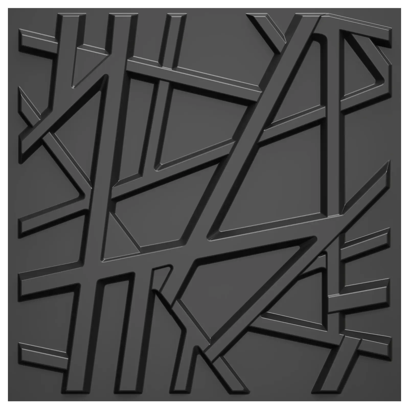 LooYee 24 Pack Decorative 3D Wall Panels, Large Size 19.7''x19.7'' Texture Home Wall Panels for Interior Wall Decor, Wall Covering Panles for Living Room Gaming Room Bedroom TV Background Cover 64 Sq.Ft Black Modern Installation