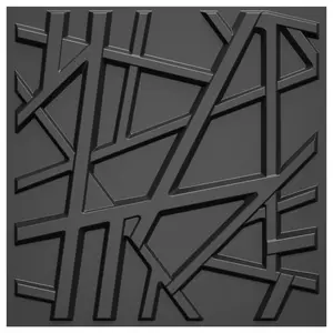 LooYee 24 Pack Decorative 3D Wall Panels, Large Size 19.7''x19.7'' Texture Home Wall Panels for Interior Wall Decor, Wall Covering Panles for Living Room Gaming Room Bedroom TV Background Cover 64 Sq.Ft Black Modern Installation