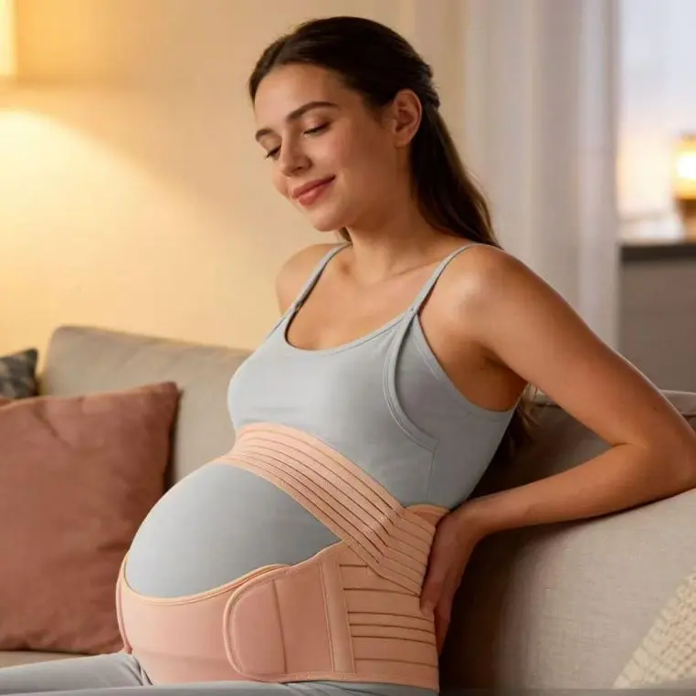 Maternity Support Belly Band | Adjustable Pregnancy Shapewear Belt for Back, Pelvic & Hip Pain Relief | Bump Support for Daily Walking, Working, Sleeping & Postpartum Recovery
