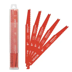【fathersdaygift】VEVOR Reciprocating Saw Blades,25 Pack6/12 TPI Bi-Metal Reciprocating Saw Blade Set with Universal ShankSharp Teeth for Fast and Smooth Cutsfor Wood and Nail-Embedded Wood DemolitionOrange