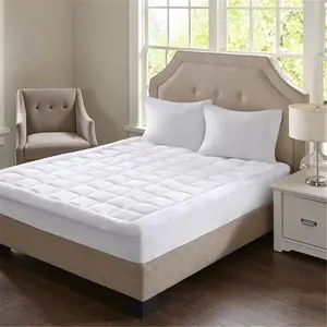 212 MAIN Quilted Mattress Cover - Soft Cloud Overfilled Plush Fabric Waterproof Top Mattress Pad, White