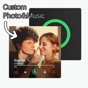 【Customization】Custom Music Fridge Magnet Colorful with Frame Personalized Album Fridge Magnet That Can Be Played Song Anniversary Gift New 4.0 Upgrade