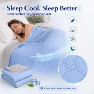 Lightweight Breathable Blanket, Skin-Friendly Summer Quilt for Night Sweats and Hot Sleepers, Oversized Cozy Bed Bedroom Accessories, Multipurpose for Home Outdoor Camping Travel, Machine Washable with Various Colors, excellent gift choice summerv