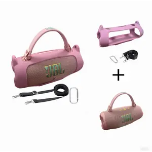 Shipped from the USA portable outdoor long battery life for JBL Charge 6Waterproof Portable Bluetooth Speaker Silicone Case,SoftProtective Sleeve Cover with Shoulder Strap for JBLCharge 6 Speaker.