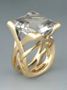 1 PC Glamorous Cubic Zirconia Square Shaped Zircon Solitaire Ring For Women Wedding Engagement Valentine's Day Party Gift