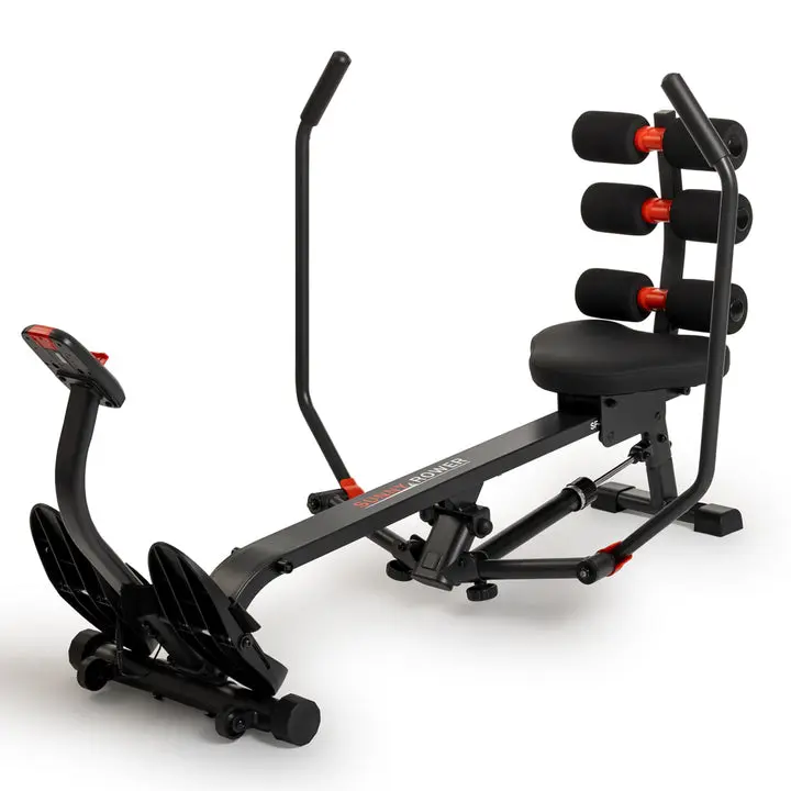 SUNNY Full Motion Hydraulic Rowing Machine with Core Trainer