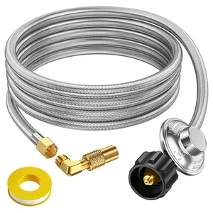 Special Deal, Limited Stock! Alloxity QCC Connector with Low Pressure Valve, 12FT Braided Hose with 90° Elbow Blackstone Adapter, Includes Teflon Tape!