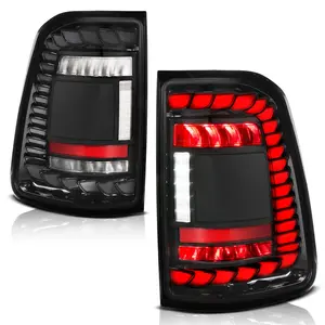 RAM 1500 19-24 FULL LED TAIL LIGHTS BLACK CLEAR LENS W/ SEQUENTIAL SIGNAL (FOR FACTORY LED MODELS ONLY)