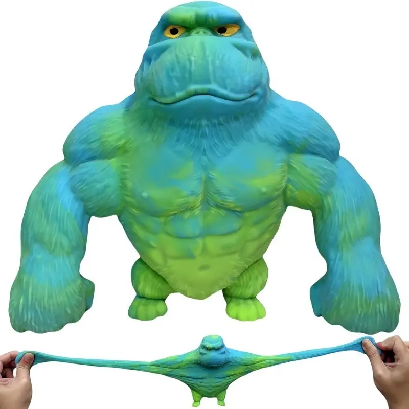 Yhan Super Stretchy Gorilla Fidget Toy Blue, Fun Squishy Monkey Squishies Fidgets for Stress Relief, Ideal Gift for Kids, Perfect for Playtime