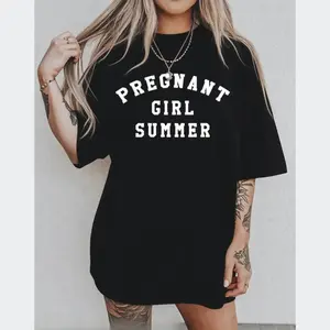 Summer Statement Maternity Tee – Bold Black Pregnancy Announcement Shirt for Moms-to-Be