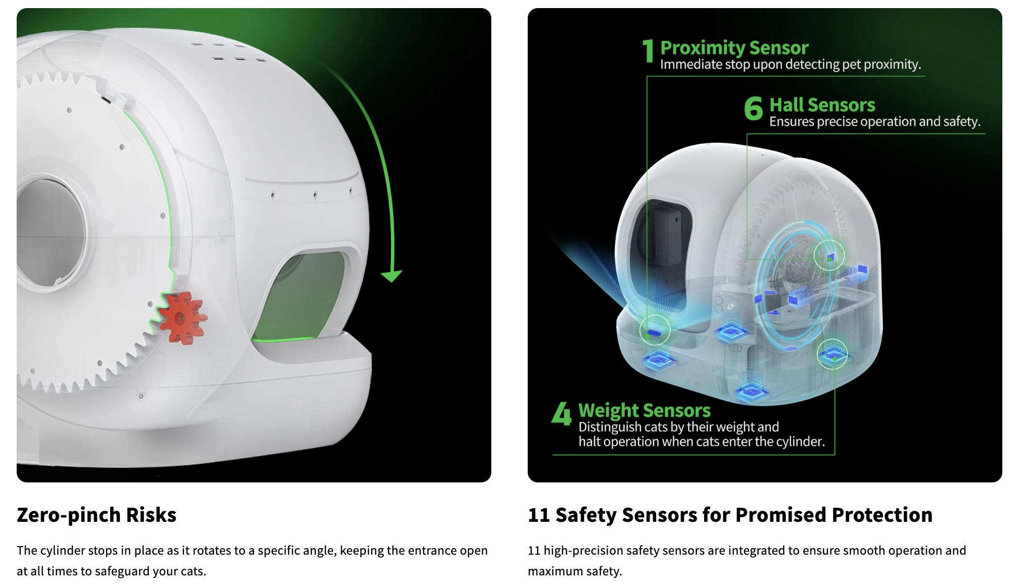 PETKIT PuraMax2 Odorless Automatic Universal Litter White Cat Litter Box Extra Large Self-Cleaning Litter Tray with xSecure/Odor Removal & APP Control