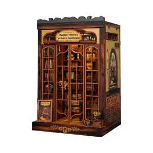 Wooden DIY Book Nook Model Kit for adults tiny home Vintage Abstract Renaissance Style, 3D Hand-Assembled Booklet Toy House, Miniature Dollhouse Kit, Birthday Gift, DIY Building Model