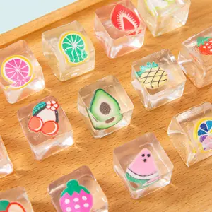 12/24Pcs Kawaii Fruit Ice Cube Squishy Squeeze Toys, Soft TPR Unisex Stress Relief Fidget Toys for Ages Over 3, Party Favor Fillers, Holiday Gift Options, TikTok Viral Sensory Toys|Squishies#FidgetToy#StressRelief#PartyFavor#HolidayGift#ClassroomReward