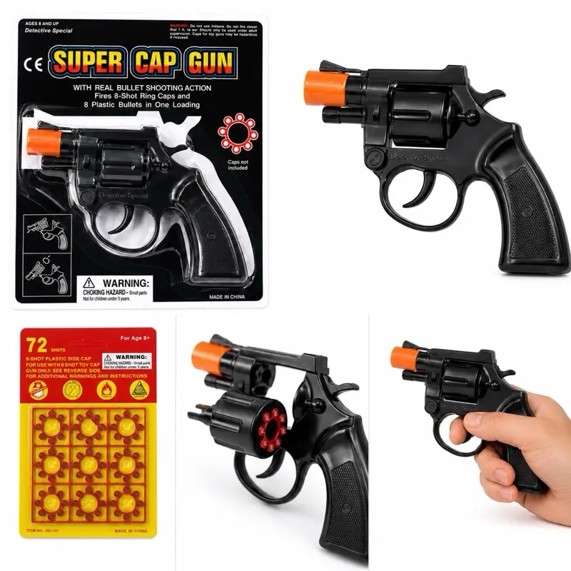 Super Cap Toy Gun with 72 Shots, Kids' Blaster for Outdoor Play