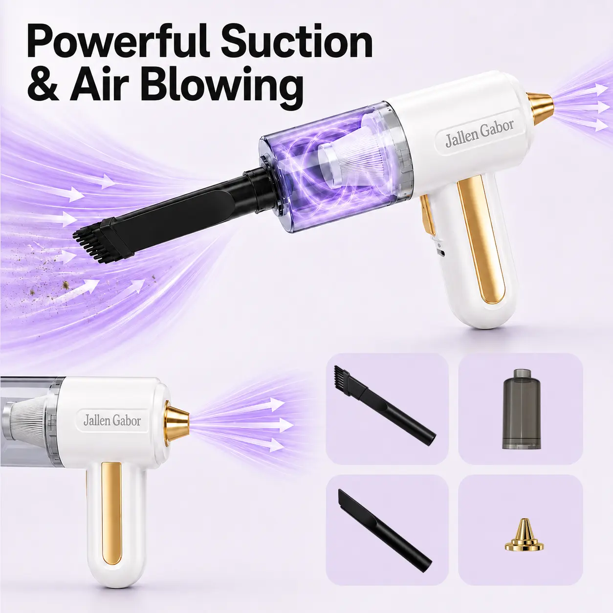 Mini Cordless Handheld Vacuum Cleaner, 2-in-1 Vacuum Blower, Portable Car Vacuum , for Office & Home & Car & Tight Spaces