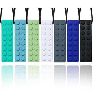 JNS15 Chew Necklaces for Sensory Kids and Adults, 7 Pack  Sensory Necklace with Autism, Anxiety, ADHD, SPD, Silicone Chew Necklace for Chewing Biting Fidgeting