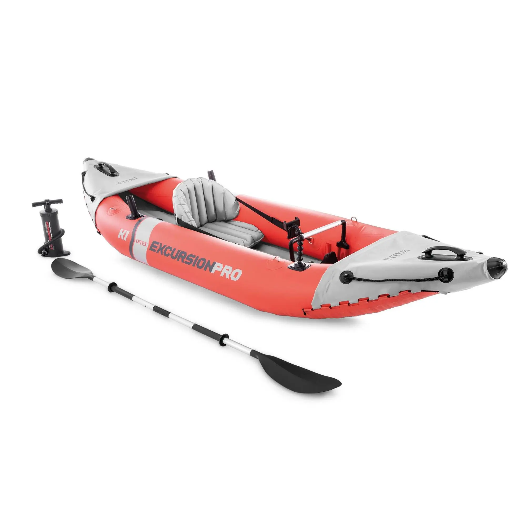 Intex Excursion Pro K1 Single Person Inflatable Vinyl Fishing Kayak w/ Oar/Pump Intex Excursion Pro K1 Single Person Inflatable Vinyl Fishing Kayak w/ Oar/Pump