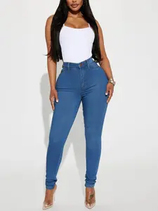 Classic High Waist Skinny Jeans - Medium Blue Wash