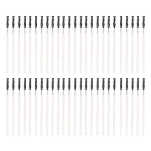 VOCOSTE 50 Pcs Portable Disposable Eyelash Brush for Bathroom Pink Black