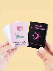 Women Belief Card Set 60 Pieces Positive Affirmation Cards Daily Motivation Prank Inspirational Girl Encouragement Cards