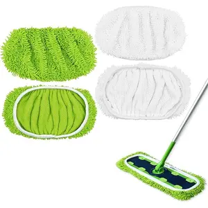 XL Mop Pads Compatible with Swiffer XL Sweeper, X-Large Dry Sweeping Cloths, XL Wet Pads Refills, Reusable Washable Microfiber Heavy Duty Wet Mopping Cloths for Hardwood Floor Cleaning, 4 Pack