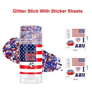 U.S.A. Soccer & 4th of July Glitter Speckles, Body & Hair Sparkle for Independence Day Parties, Festivals & Fun Holiday Looks