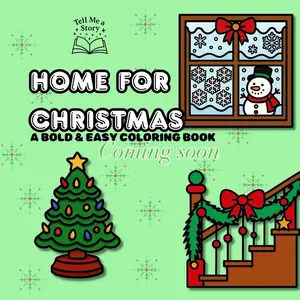 HOME FOR CHRISTMAS: A BOLD AND EASY COLORING BOOK with Festive Design and Colorful Elements