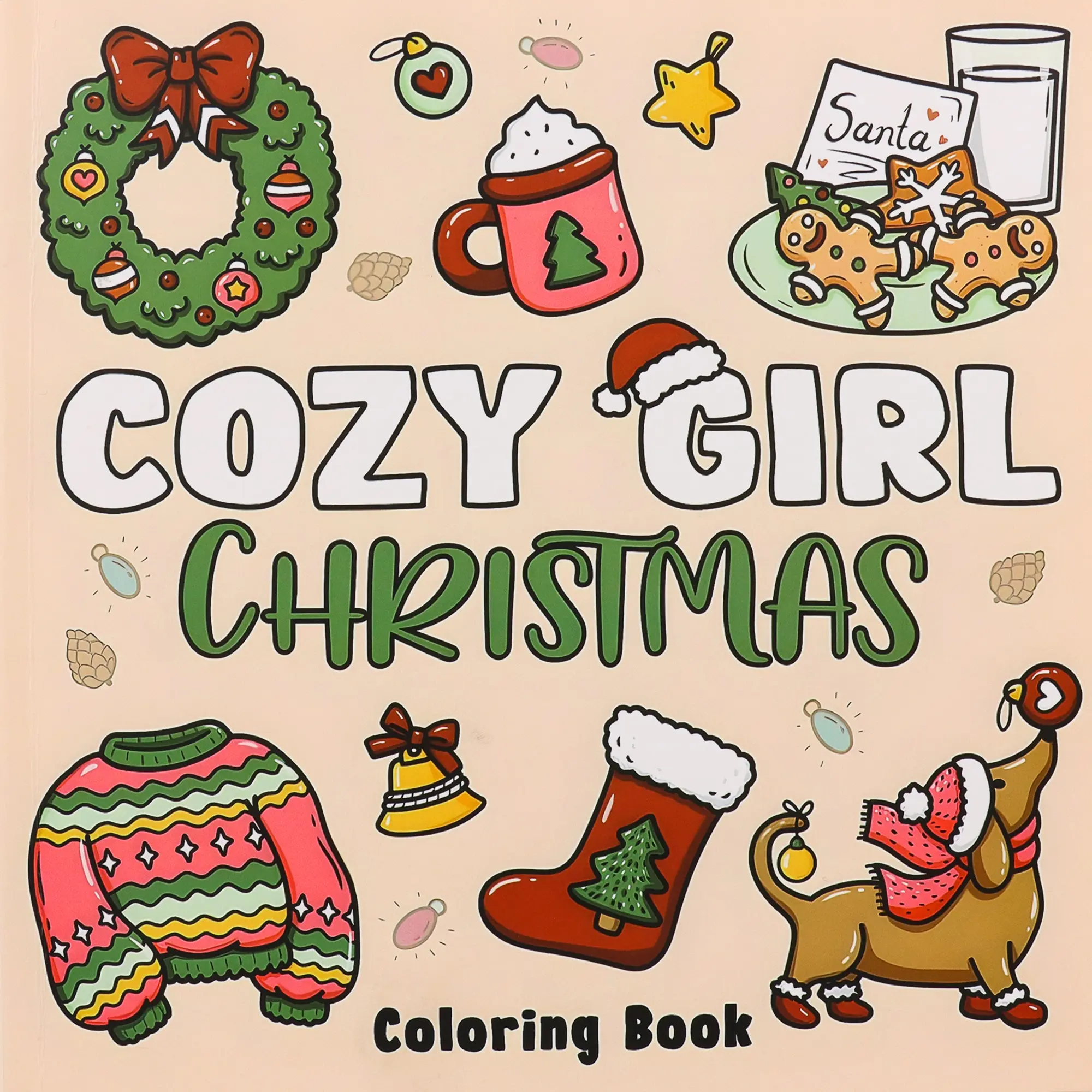 Cozy Girl Christmas Coloring Book, Bold Simple Design, Bold Simplicity, Perfect Gift for Adults and Teens, Cozy Girl Series, Christmas Theme, Ideal Christmas Present, Art Drawing