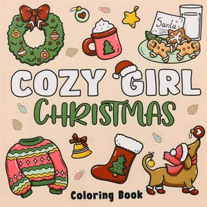 Cozy Girl Christmas Coloring Book, Bold Simple Design, Bold Simplicity, Perfect Gift for Adults and Teens, Cozy Girl Series, Christmas Theme, Ideal Christmas Present, Art Drawing