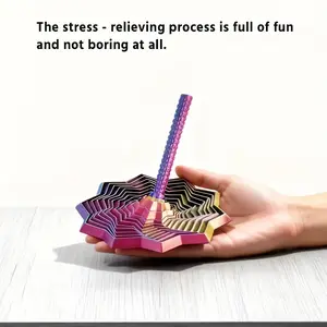 Star-Shaped 3D Printed Fidget Spinner - Precision Sensory Stress Relief Toy, Unique Octagonal Handheld Puzzle & Elegant Desktop Ornament for Adults