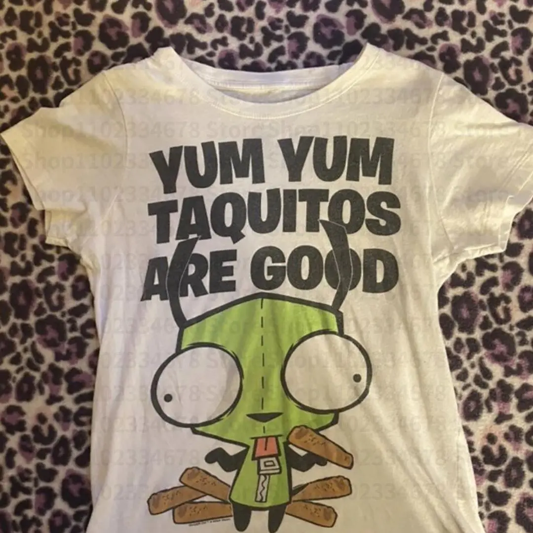 Y2k Style Clothes Gothic Emo Girls Crop Tops Streetwear Aesthetic Grunge Baby Tees Vintage Women Letter Print Camisole T-Shirts T-shirts Fashion Goth emo, Casual Short Sleeve Round Neck Tee