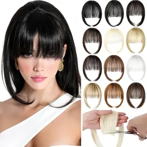 Dulchany Fringe Bangs Wigs for Women, Natural Fluffy Gorgeous Wigs with Curtain Bangs, Wispy Bangs, Synthetic Wigs for Party, Daily Use