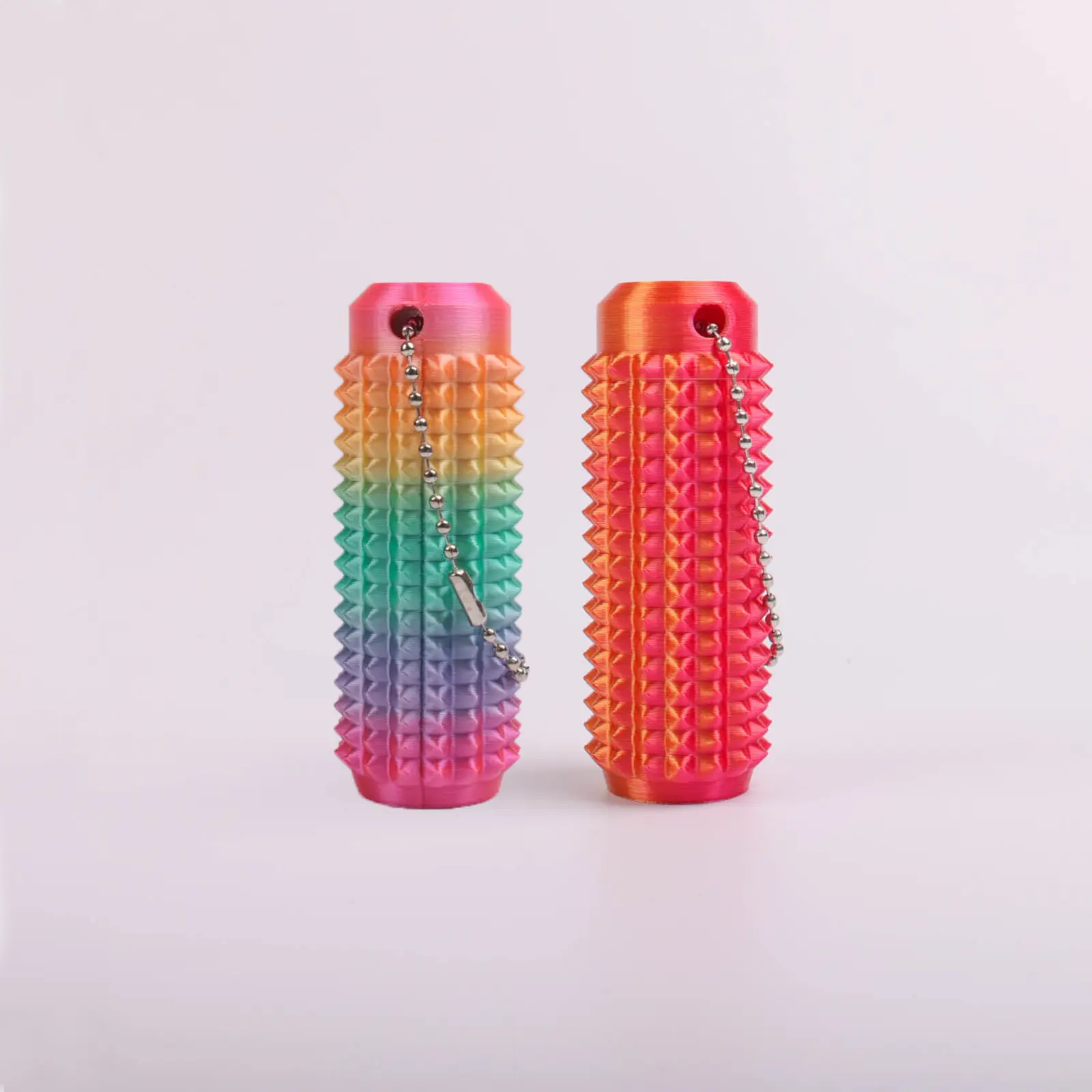 2-Count Spiky Fidget Keychain Set - Pocket Mini Spiky Roller Sensory Toy with Stretch & Spin, Unisex Anxiety Relief & Focus Aid, Fun Novelty Gift | dealsforyoudays