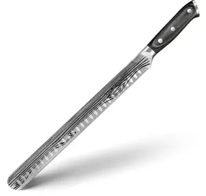 Slicing , 12 Inch Brisket , High Carbon Stainless Steel Super  Carving Knifes for Meat , Fruit , BBQ, Turkey, Full Tang,  Handle Design