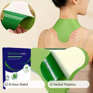 Neck Patch, 36 Maximum-Strength Warm Herbal Plasters, Mugwort Extract Patches 8-Hour Long-Lasting Relief for Knee, Back, Neck, and Shoulder Joint Discomfort