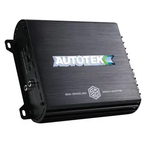 Autotek 3000W 2 Channel Car Audio Amplifier Bass Knob, Street Machine SM-3000.2D