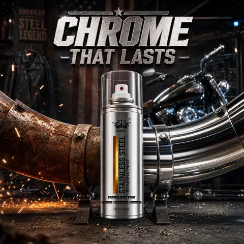 300ml Car Chrome & Stainless Steel Restorer Spray - Instant Fix, Quick Metal Revive, Rust Spot Removal, Oxidation Repair, Bumper Rust Lift, Anticorrosion Coat for Cars/Motorcycles (Fixes Oxidised, Blackened Bumpers, Grilles, Exhaust)